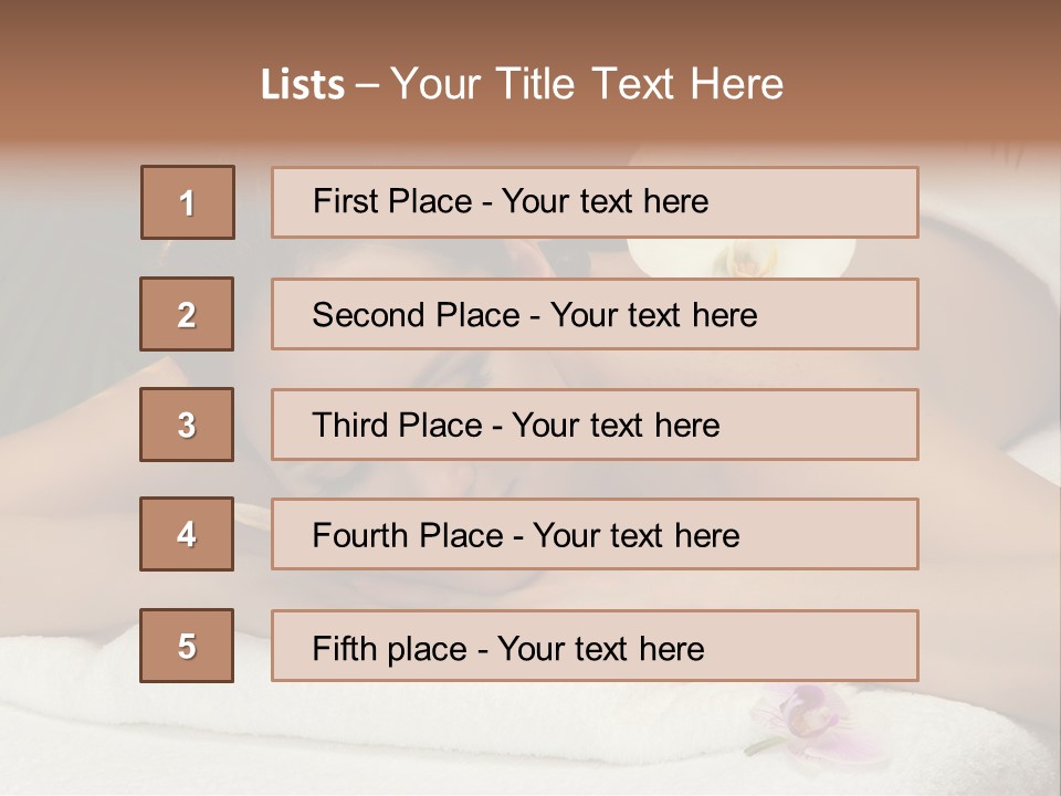Massage Hot White PowerPoint Template
