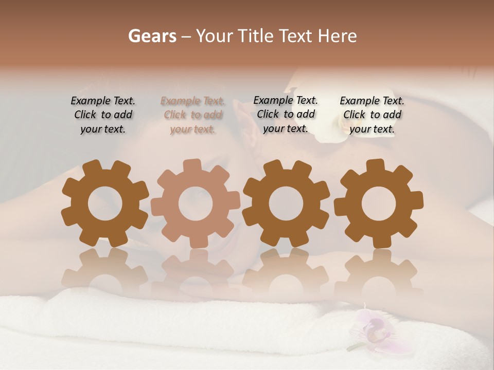 Massage Hot White PowerPoint Template