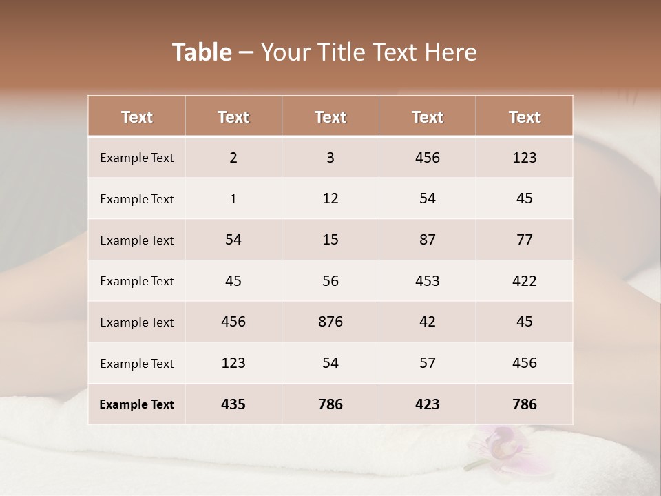 Massage Hot White PowerPoint Template