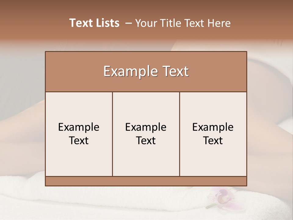 Massage Hot White PowerPoint Template