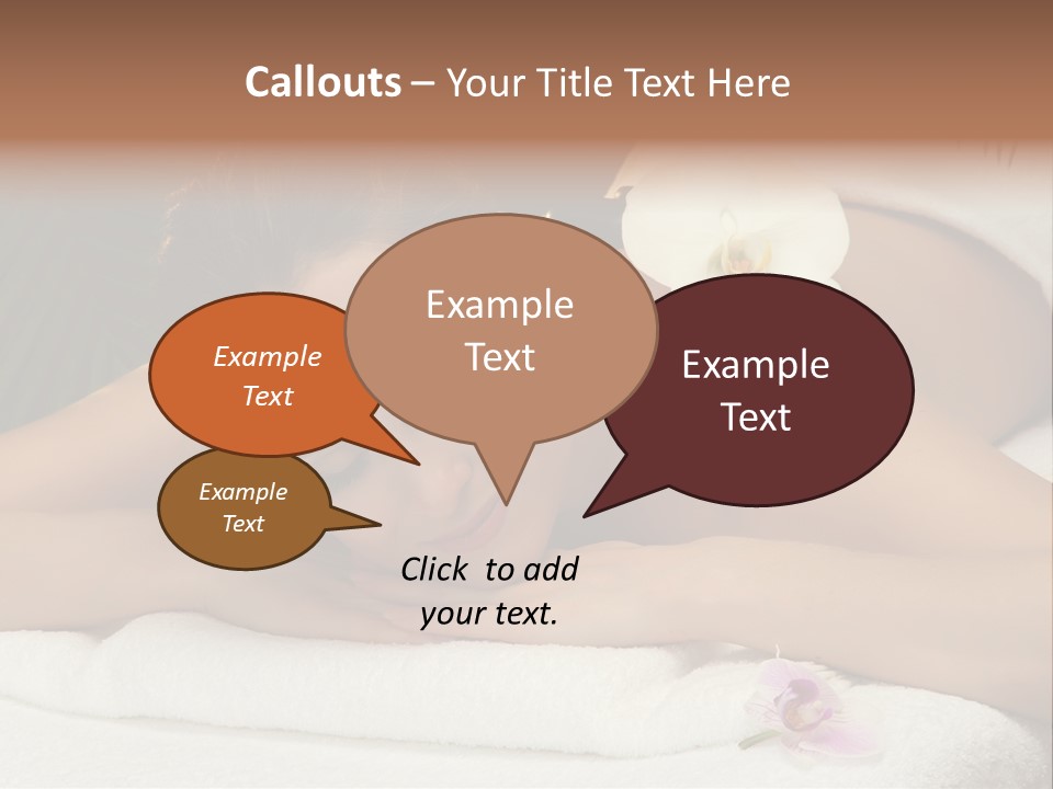 Massage Hot White PowerPoint Template