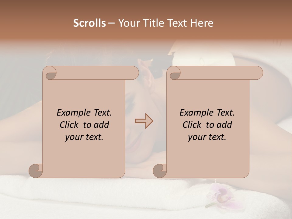 Massage Hot White PowerPoint Template