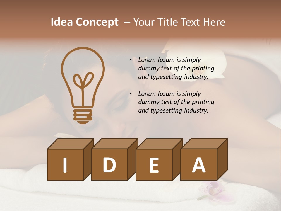 Massage Hot White PowerPoint Template