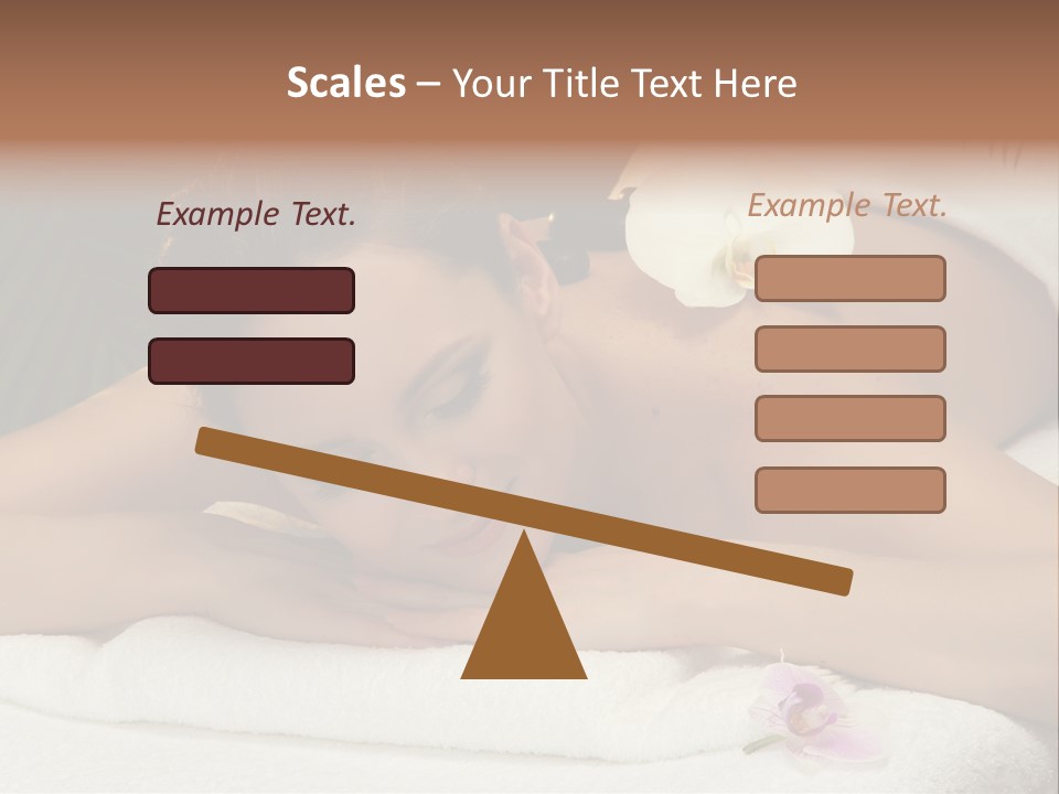 Massage Hot White PowerPoint Template