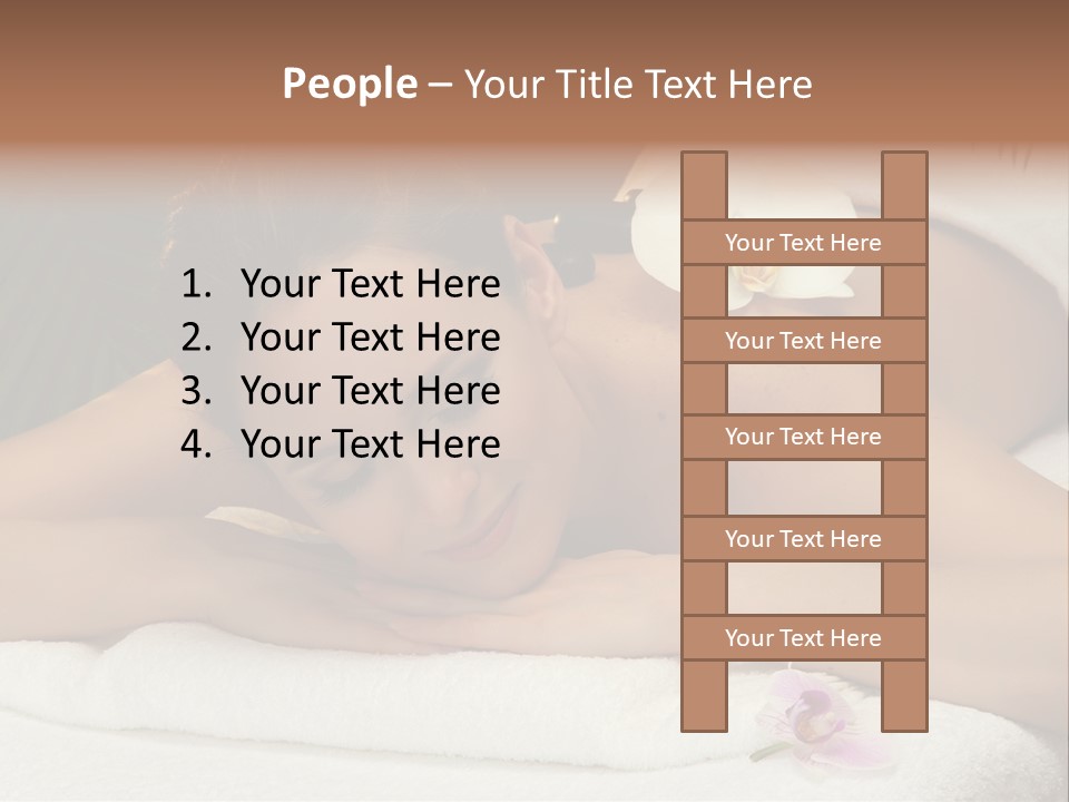Massage Hot White PowerPoint Template