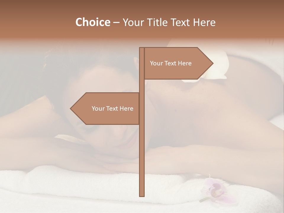 Massage Hot White PowerPoint Template