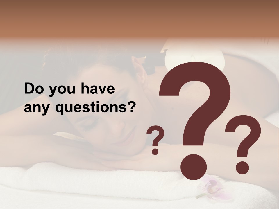 Massage Hot White PowerPoint Template