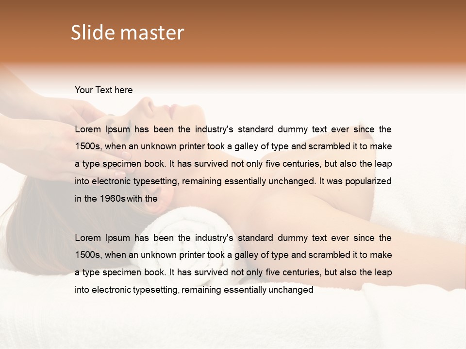 White Portrait Hand PowerPoint Template