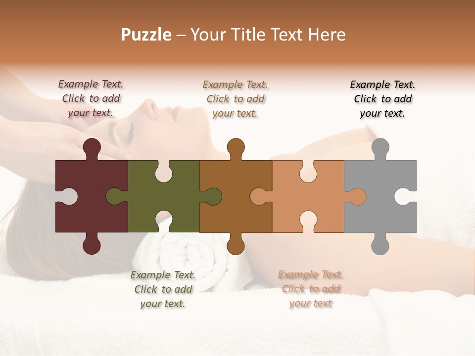 White Portrait Hand PowerPoint Template