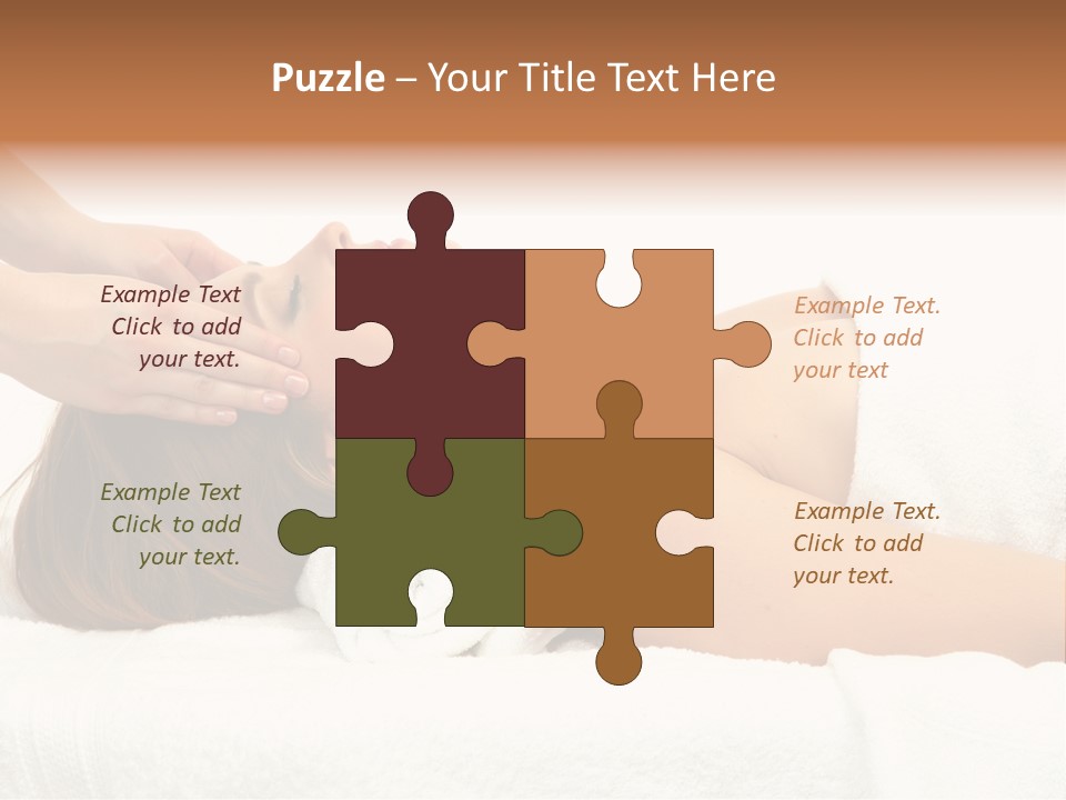 White Portrait Hand PowerPoint Template