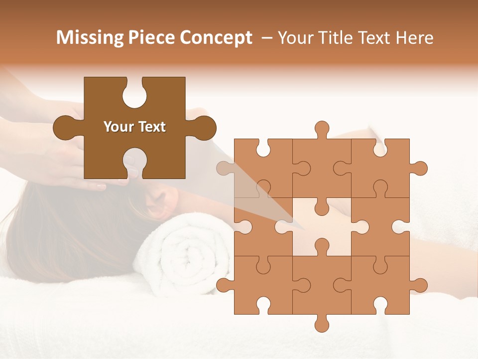 White Portrait Hand PowerPoint Template