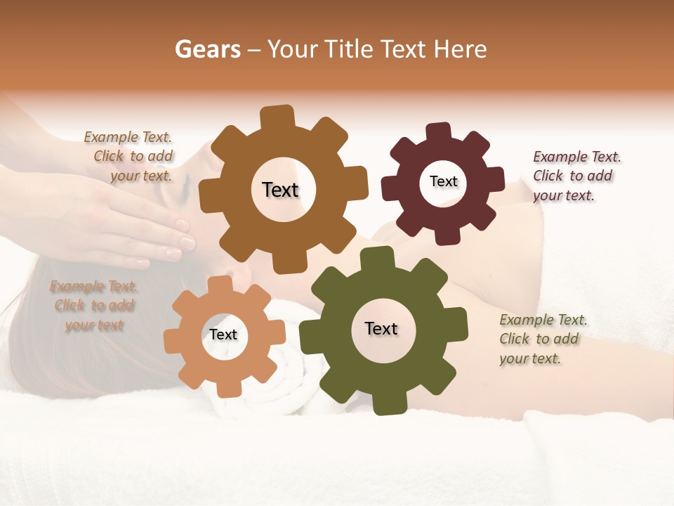 White Portrait Hand PowerPoint Template