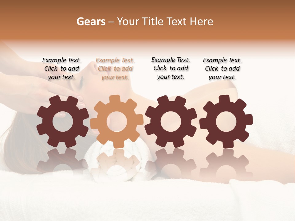 White Portrait Hand PowerPoint Template