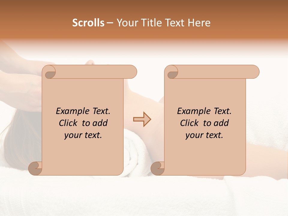 White Portrait Hand PowerPoint Template