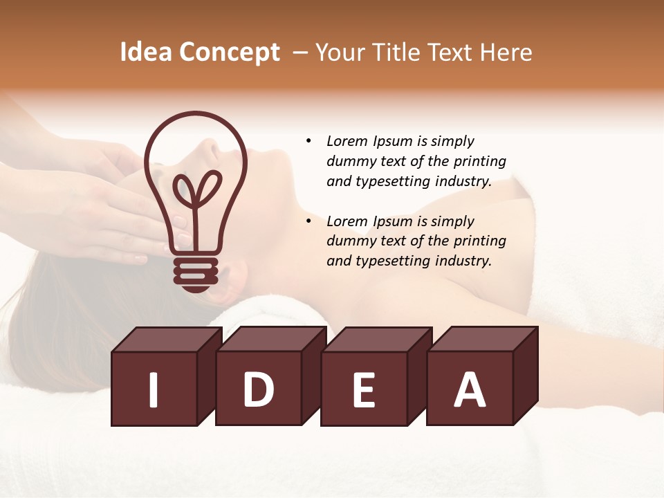 White Portrait Hand PowerPoint Template