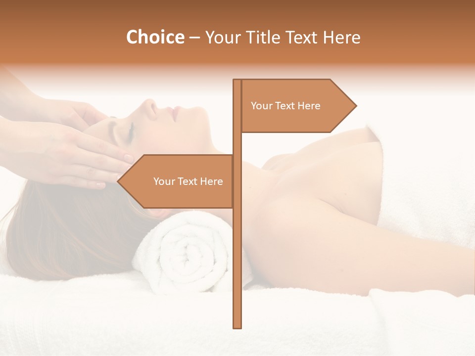 White Portrait Hand PowerPoint Template