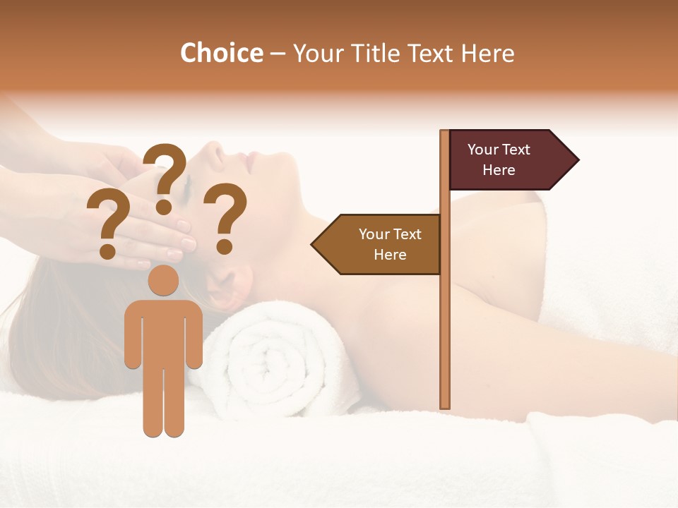 White Portrait Hand PowerPoint Template