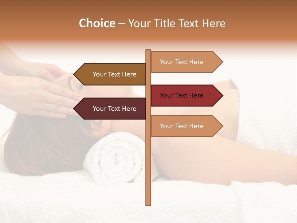 White Portrait Hand PowerPoint Template