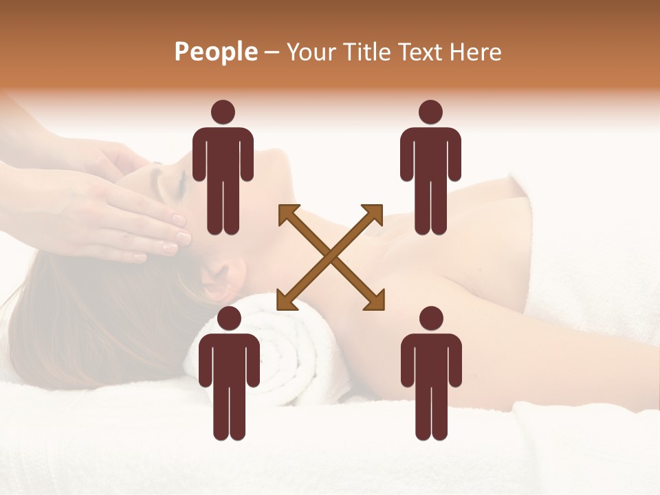 White Portrait Hand PowerPoint Template