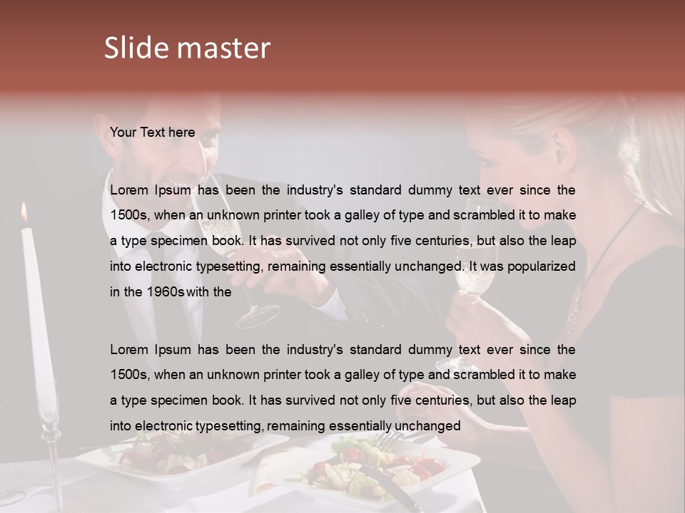 Champagne Celebration Dining PowerPoint Template