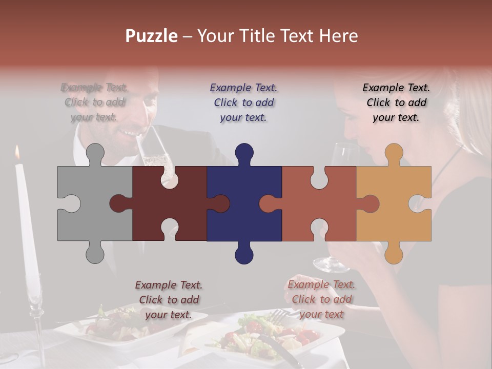 Champagne Celebration Dining PowerPoint Template