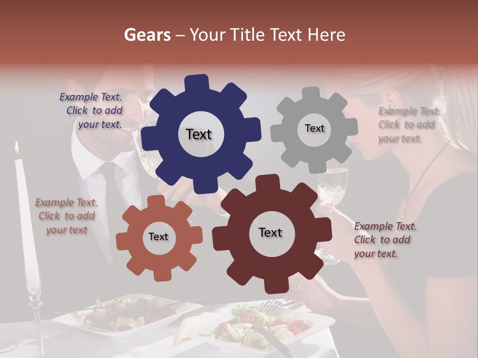 Champagne Celebration Dining PowerPoint Template