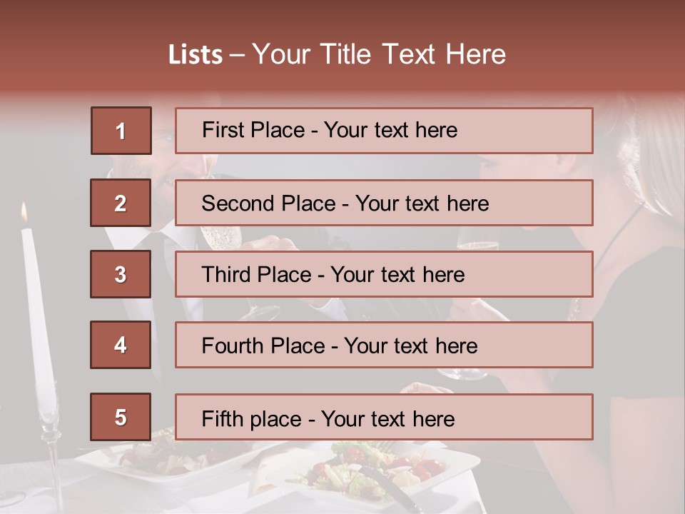 Champagne Celebration Dining PowerPoint Template