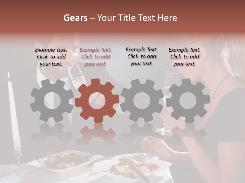 Champagne Celebration Dining PowerPoint Template