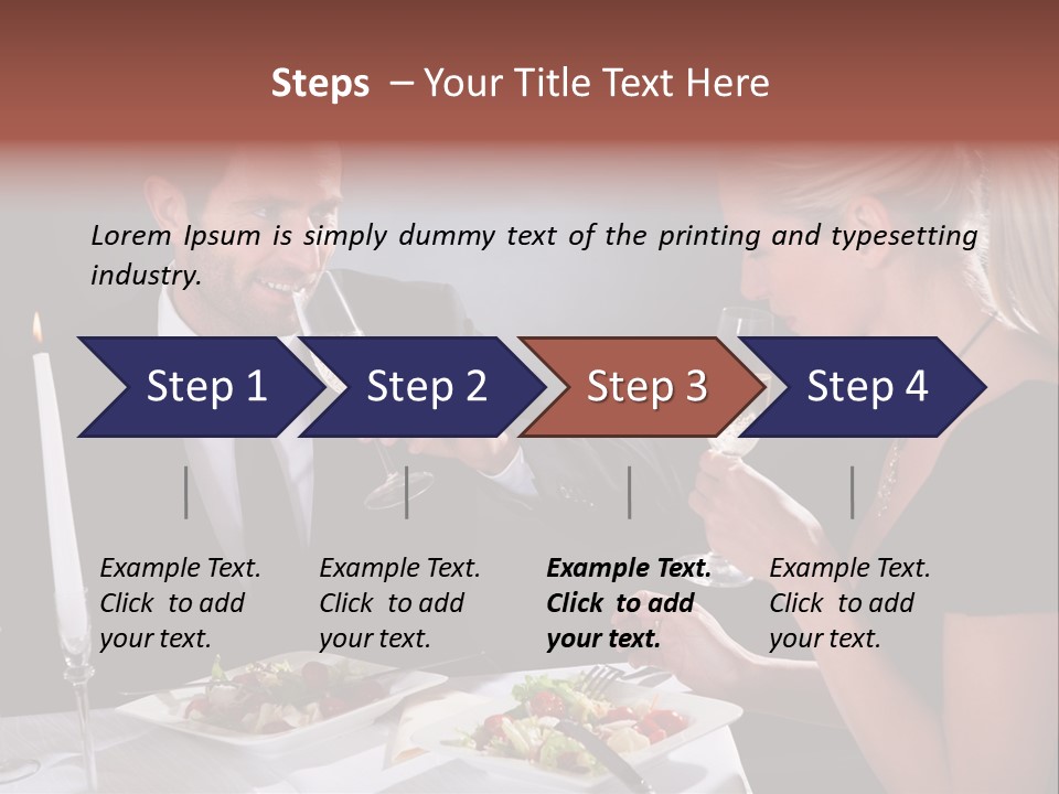 Champagne Celebration Dining PowerPoint Template