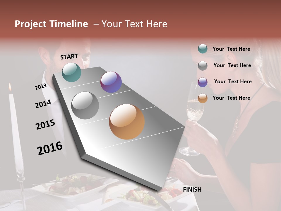 Champagne Celebration Dining PowerPoint Template