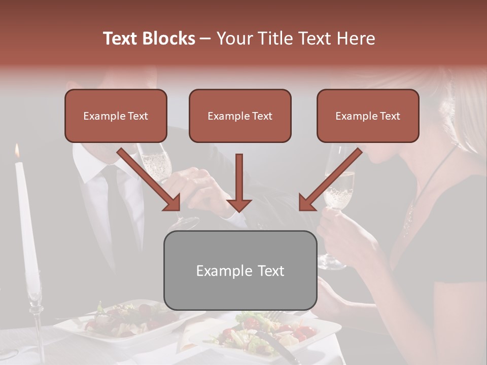 Champagne Celebration Dining PowerPoint Template