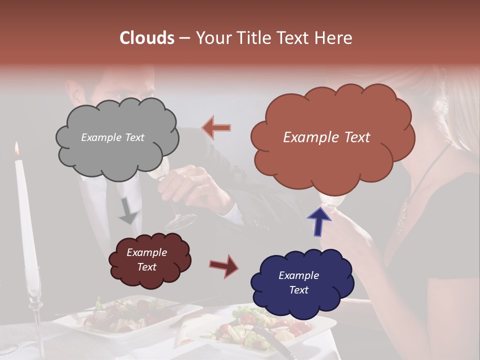 Champagne Celebration Dining PowerPoint Template