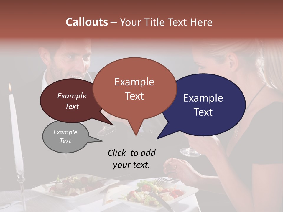 Champagne Celebration Dining PowerPoint Template