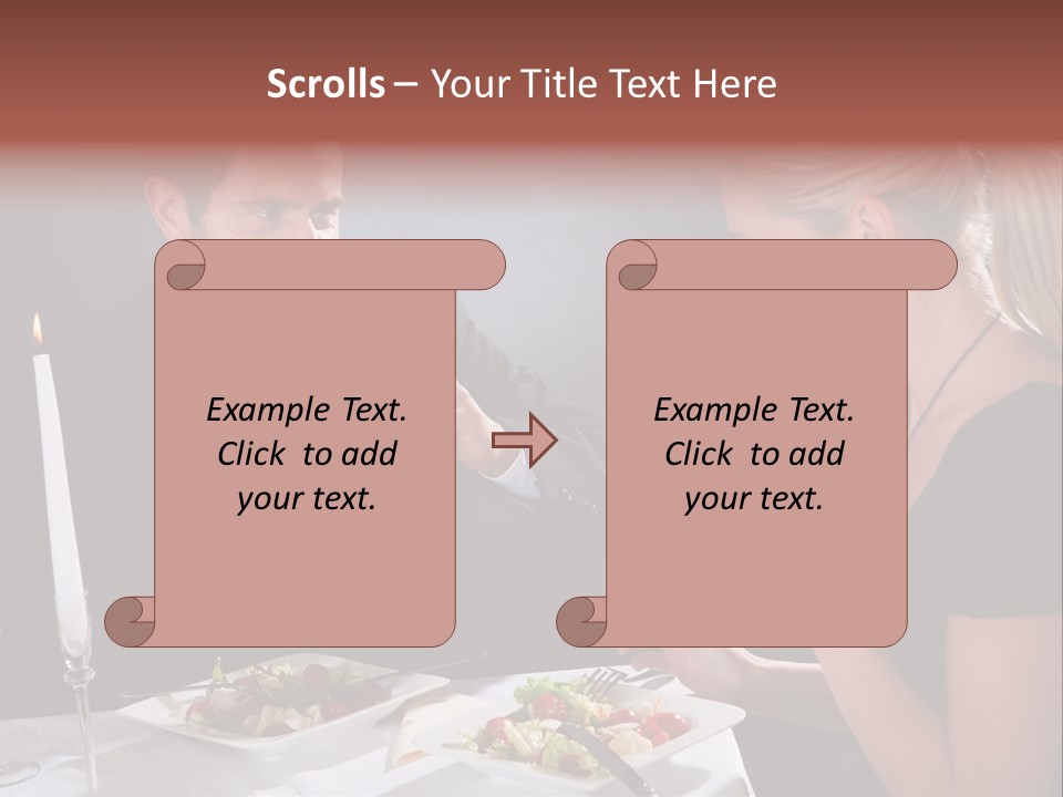 Champagne Celebration Dining PowerPoint Template