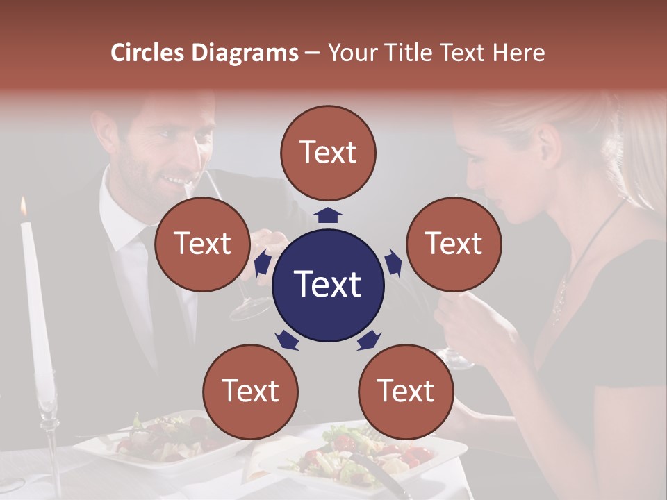 Champagne Celebration Dining PowerPoint Template