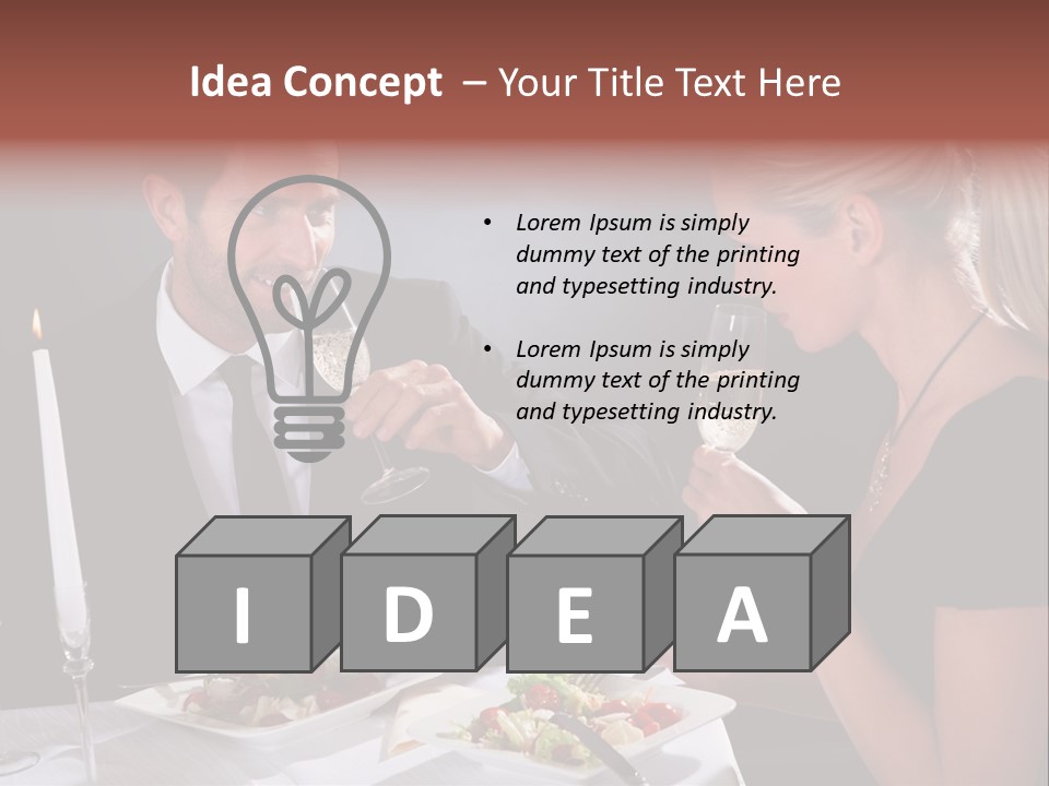 Champagne Celebration Dining PowerPoint Template