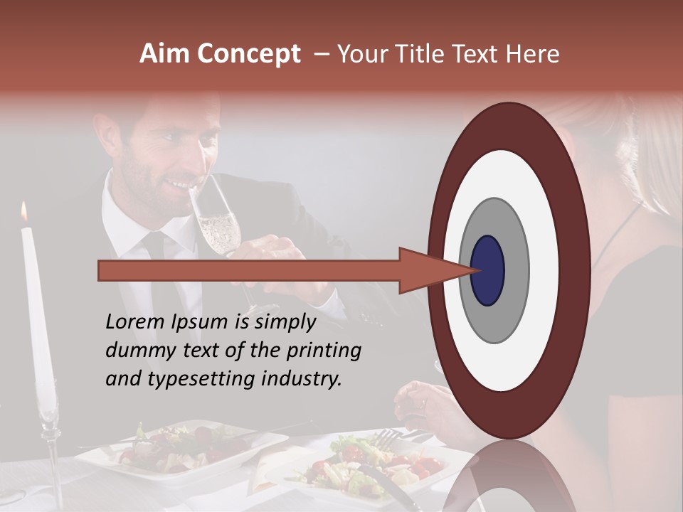 Champagne Celebration Dining PowerPoint Template