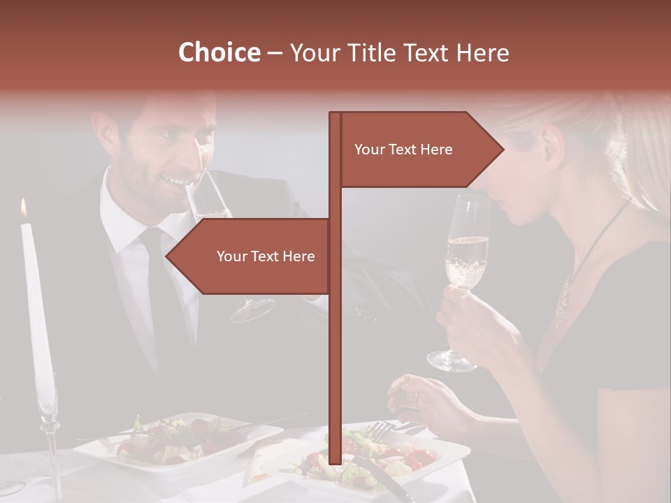 Champagne Celebration Dining PowerPoint Template