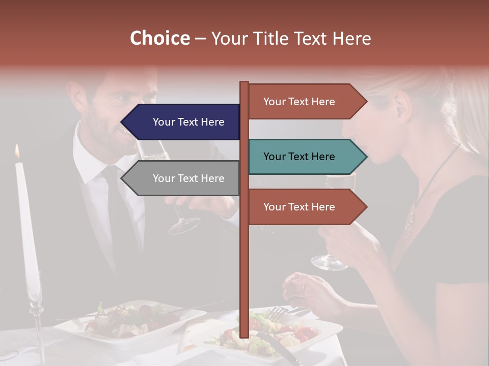 Champagne Celebration Dining PowerPoint Template