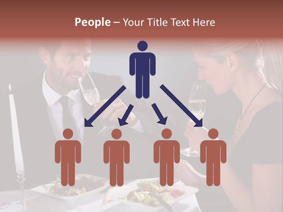 Champagne Celebration Dining PowerPoint Template