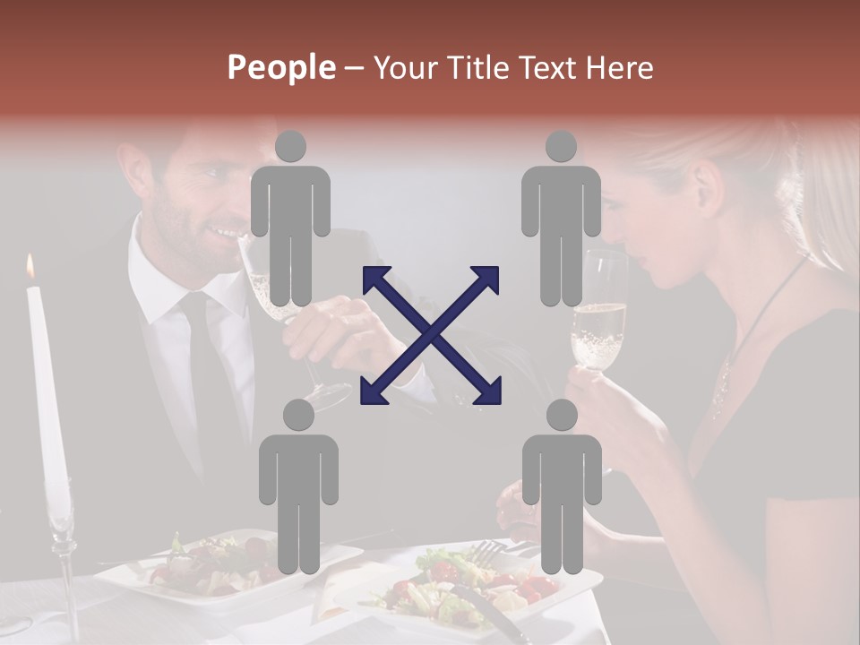 Champagne Celebration Dining PowerPoint Template