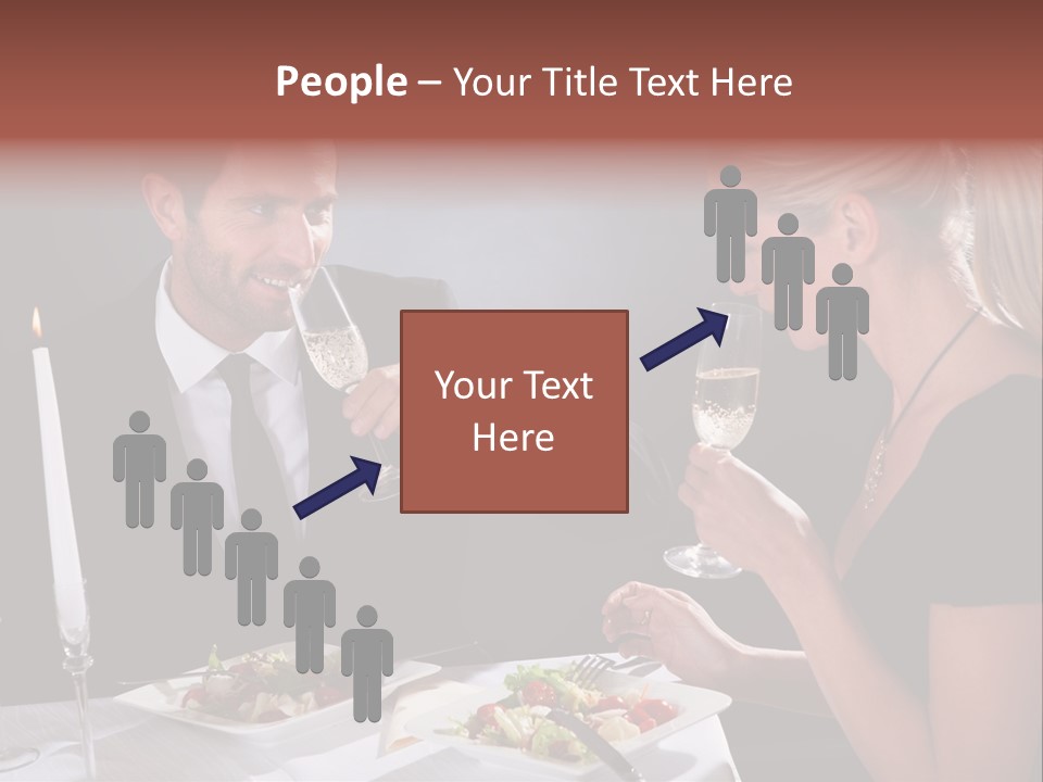 Champagne Celebration Dining PowerPoint Template