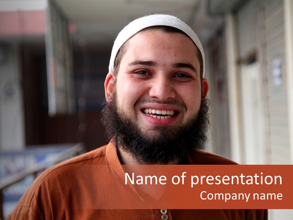 Arab Beauty Closeup PowerPoint Template