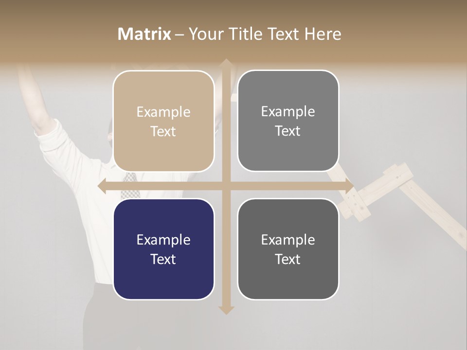 Market Man Cheering PowerPoint Template