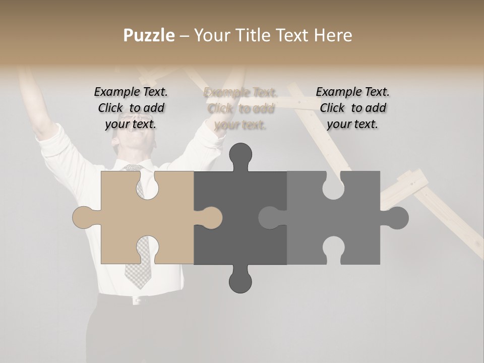 Market Man Cheering PowerPoint Template