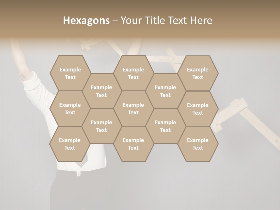 Market Man Cheering PowerPoint Template