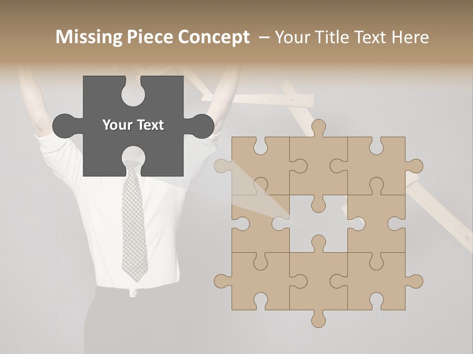 Market Man Cheering PowerPoint Template