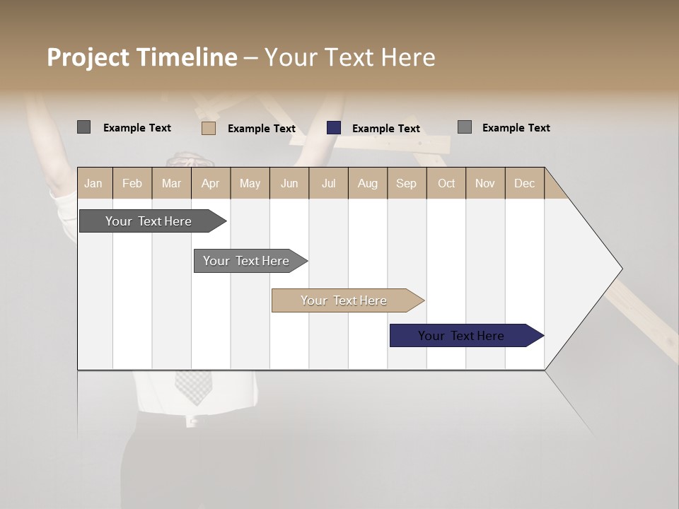 Market Man Cheering PowerPoint Template