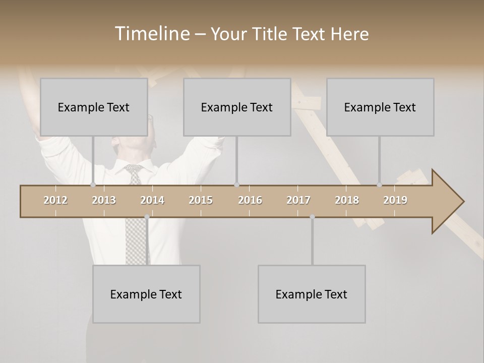 Market Man Cheering PowerPoint Template