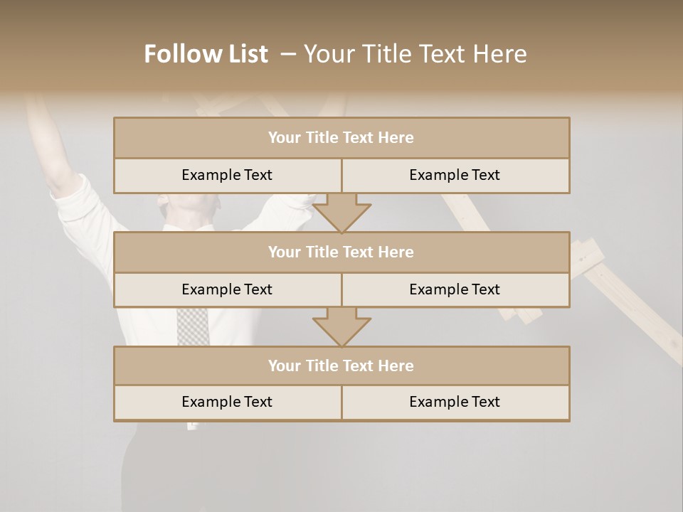 Market Man Cheering PowerPoint Template